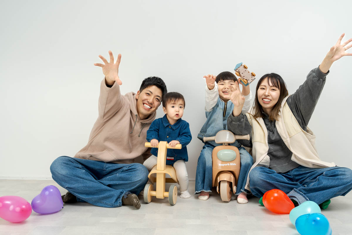 主役とテーマを設定しない家族写真